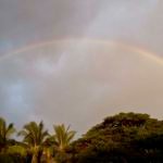 Rainbow..... When we first arrived a thunder storm was preceded by this wonderful rainbow