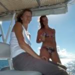 The Gals en-route Vuda Point ..... Sandrine & Kate while coming back for marketing and REPAIRS from Musket Cove