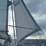 New carbon fiber spinnaker pole..... Never used the spinnaker, but the genoa and staysail saw plenty of days poled out to windward in the big breeze