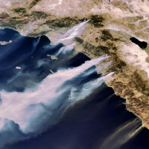 Nasa Space Photo of Southern California Wildfires